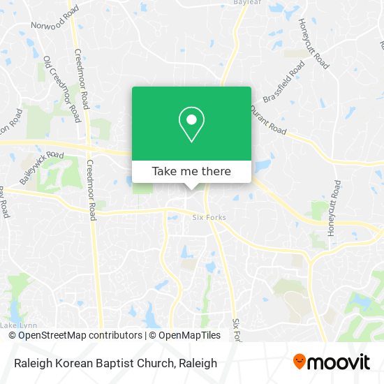 Raleigh Korean Baptist Church map