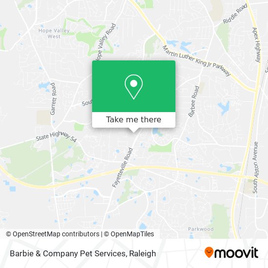 Mapa de Barbie & Company Pet Services