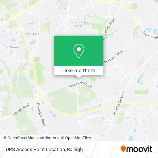 UPS Access Point Location map
