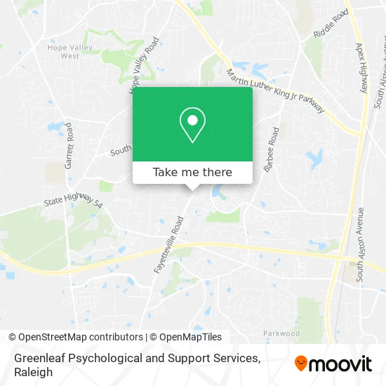 Greenleaf Psychological and Support Services map