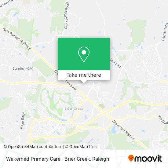 Wakemed Primary Care - Brier Creek map