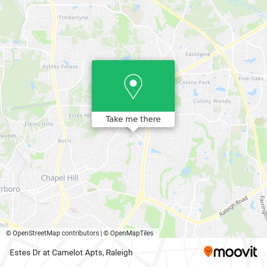 Estes Dr at Camelot Apts map