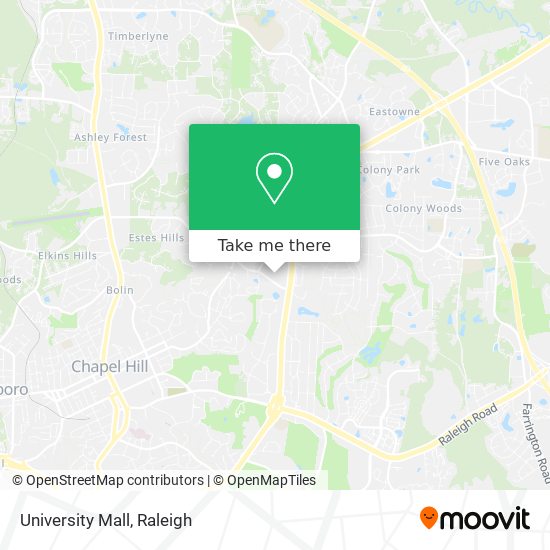 University Mall map