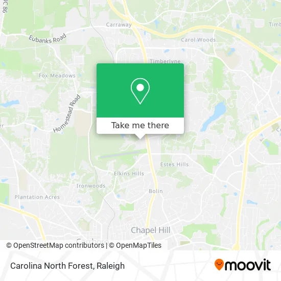 Carolina North Forest map