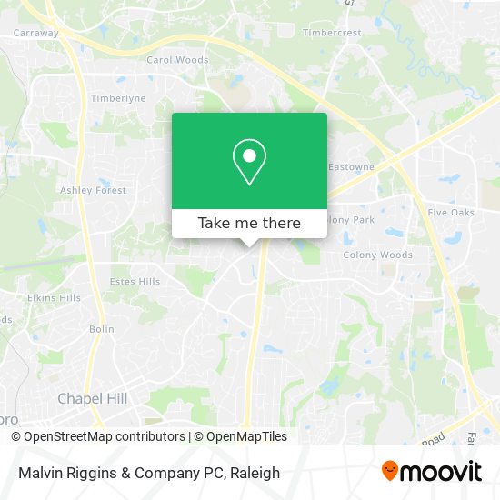 Mapa de Malvin Riggins & Company PC