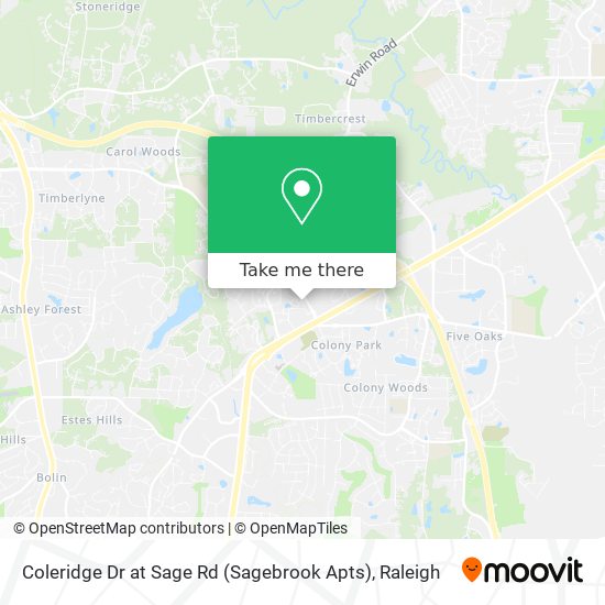 Coleridge Dr at Sage Rd (Sagebrook Apts) map