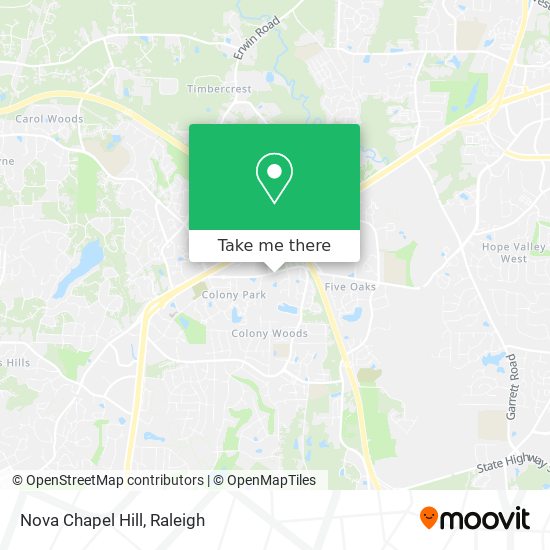 Mapa de Nova Chapel Hill