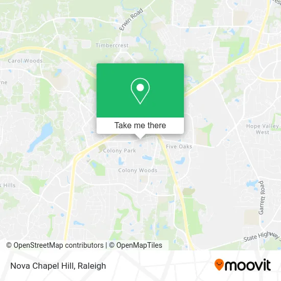Nova Chapel Hill map