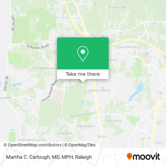 Martha C. Carlough, MD, MPH map
