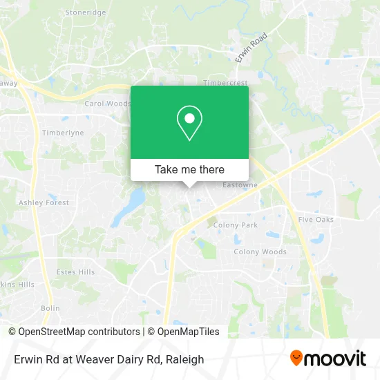 Erwin Rd at Weaver Dairy Rd map
