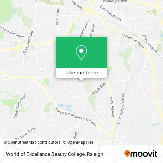 World of Excellence Beauty College map