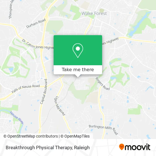 Breakthrough Physical Therapy map
