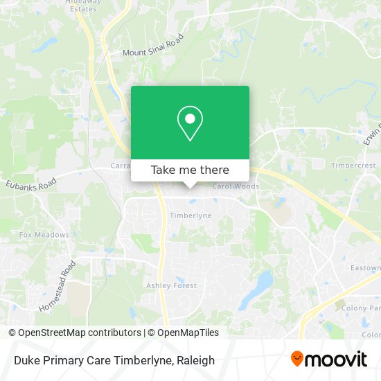 Duke Primary Care Timberlyne map