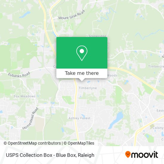 USPS Collection Box - Blue Box map