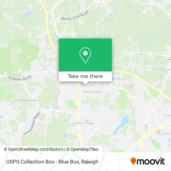 USPS Collection Box - Blue Box map