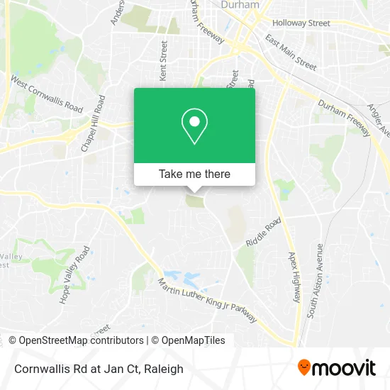 Cornwallis Rd at Jan Ct map