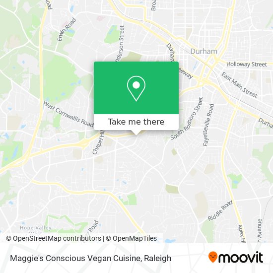 Maggie's Conscious Vegan Cuisine map