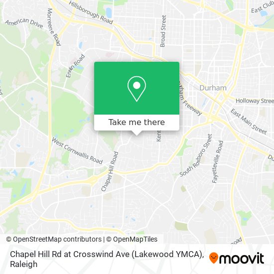 Chapel Hill Rd at Crosswind Ave (Lakewood YMCA) map