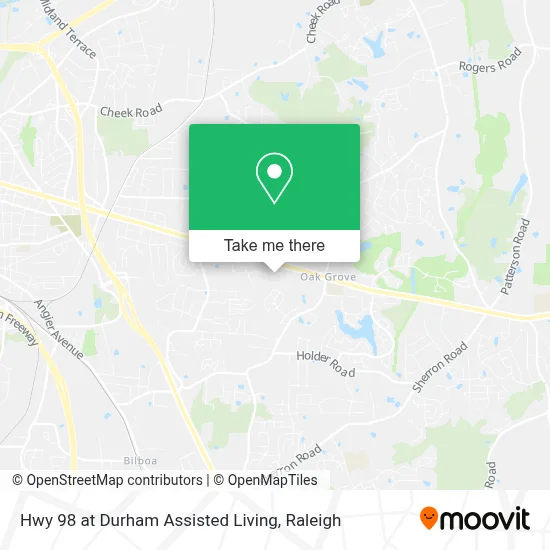 Hwy 98 at Durham Assisted Living map