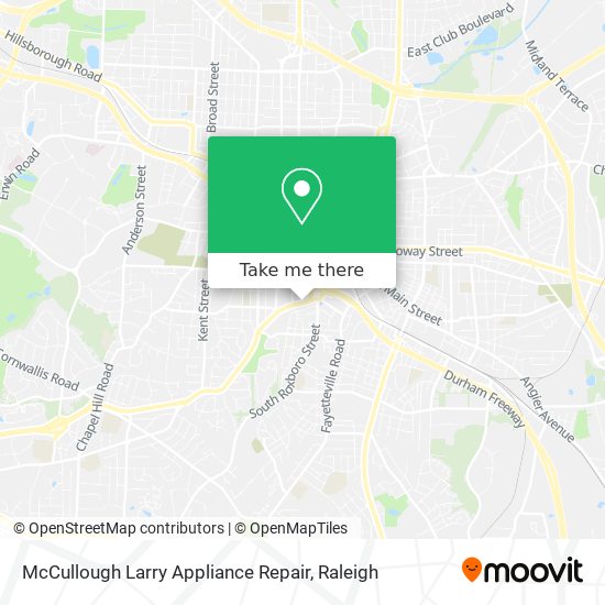 Mapa de McCullough Larry Appliance Repair