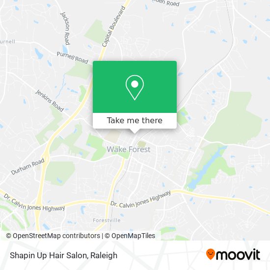 Mapa de Shapin Up Hair Salon