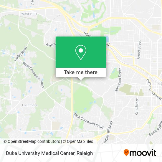 Duke University Medical Center map