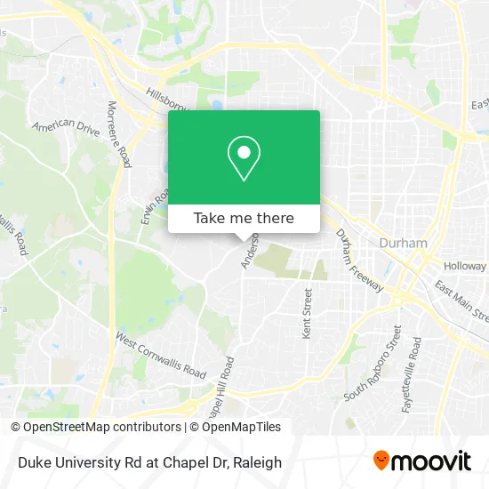 Mapa de Duke University Rd at Chapel Dr