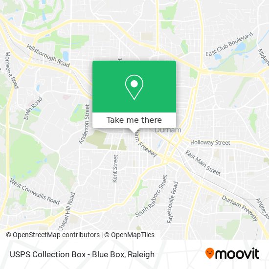 USPS Collection Box - Blue Box map