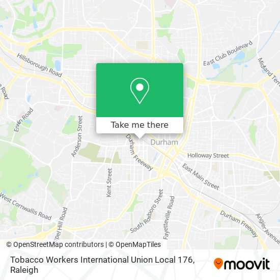 Mapa de Tobacco Workers International Union Local 176