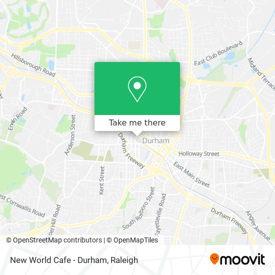 New World Cafe - Durham map