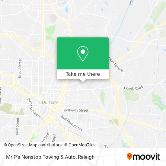 Mr P's Nonstop Towing & Auto map
