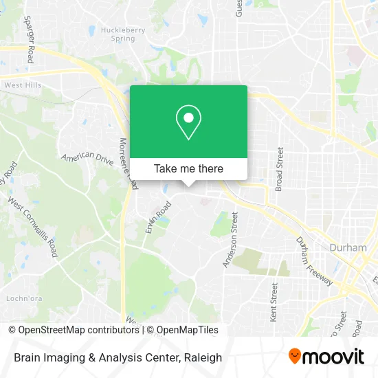 Brain Imaging & Analysis Center map