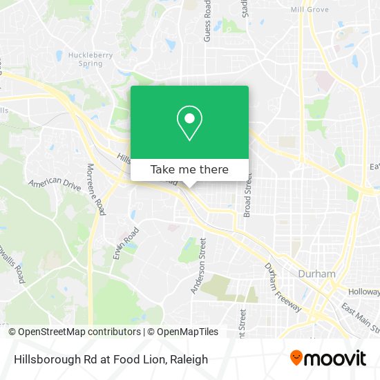 Mapa de Hillsborough Rd at Food Lion