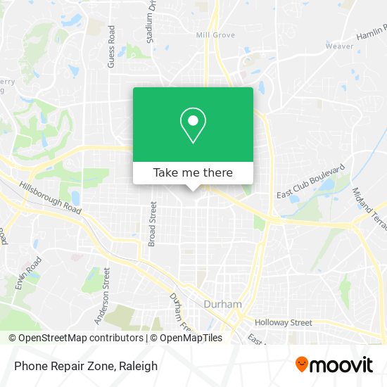 Mapa de Phone Repair Zone