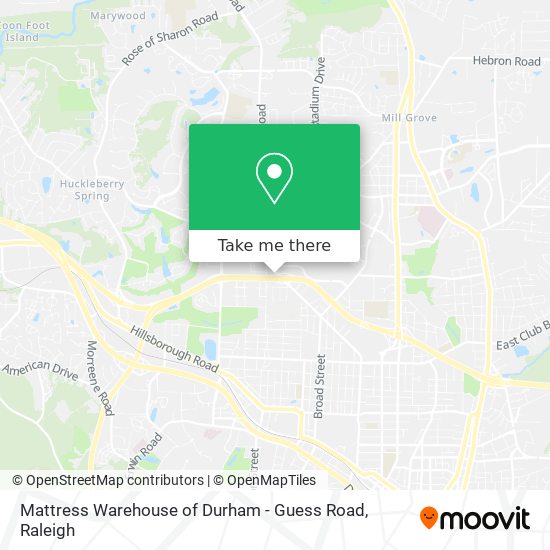 Mapa de Mattress Warehouse of Durham - Guess Road