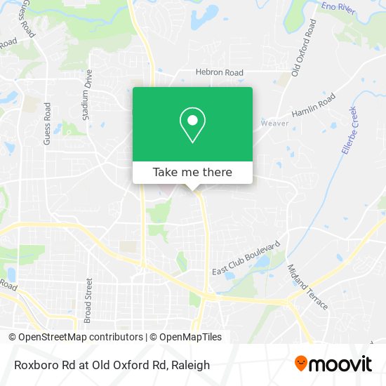 Roxboro Rd at Old Oxford Rd map