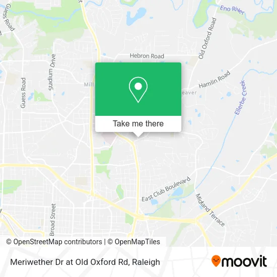 Meriwether Dr at Old Oxford Rd map