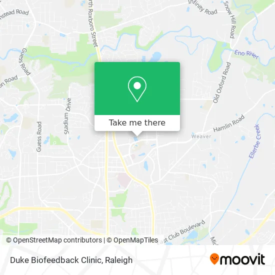 Duke Biofeedback Clinic map