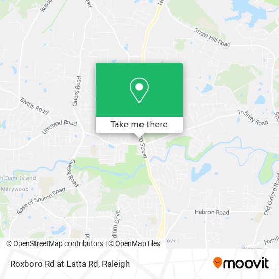 Roxboro Rd at Latta Rd map