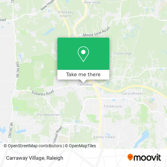 Carraway Village map