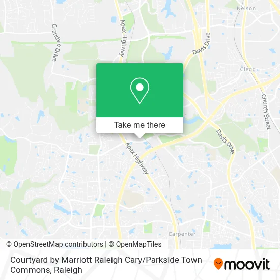 Courtyard by Marriott Raleigh Cary / Parkside Town Commons map