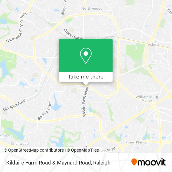 Kildaire Farm Road & Maynard Road map