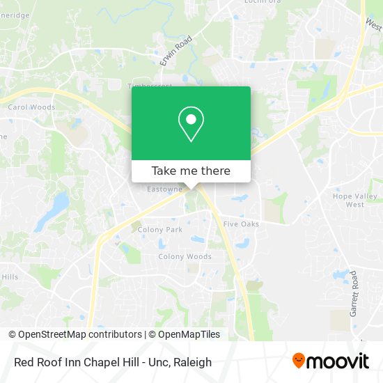 Mapa de Red Roof Inn Chapel Hill - Unc