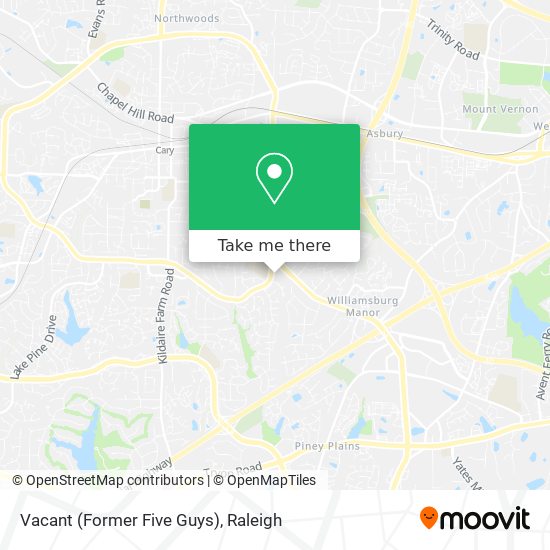 Mapa de Vacant (Former Five Guys)