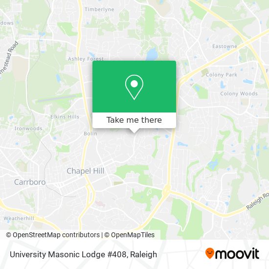 Mapa de University Masonic Lodge #408