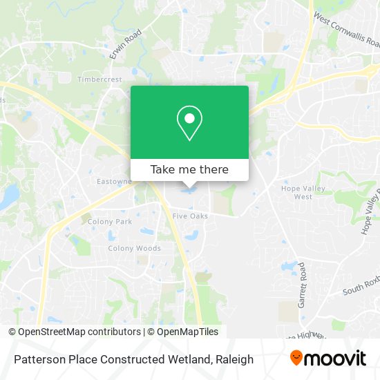 Patterson Place Constructed Wetland map