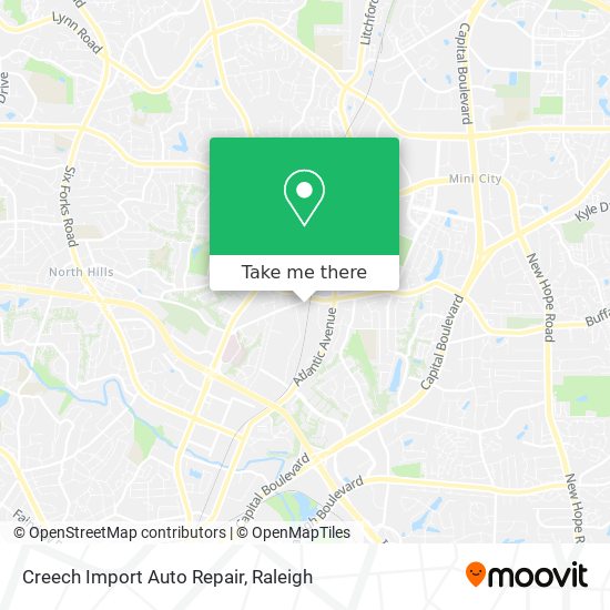 Creech Import Auto Repair map