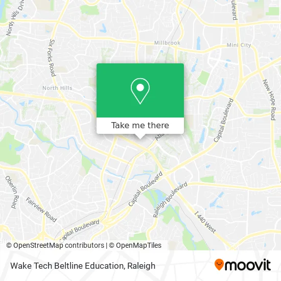 Wake Tech Beltline Education map