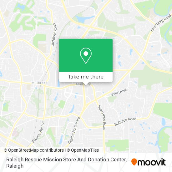 Raleigh Rescue Mission Store And Donation Center map
