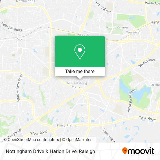 Nottingham Drive & Harlon Drive map